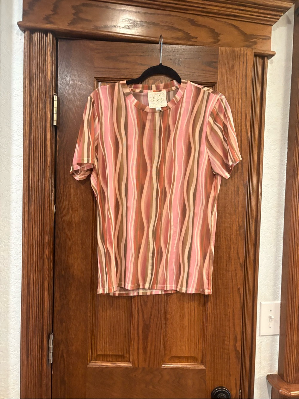 Johnny Was Jade $98 P2P 19-20” 2023 Eleanor Sheer Mesh Top Saturn’s Rings L - Picture 5 of 10